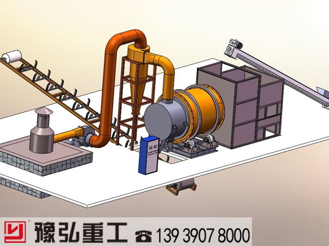 沙子烘干機(jī)工藝布局圖 沙子烘干機(jī)工藝布局圖